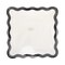 Square Black Edge Scalloped Party Plates – 8 Pack, 10” Elegant Black & White Design